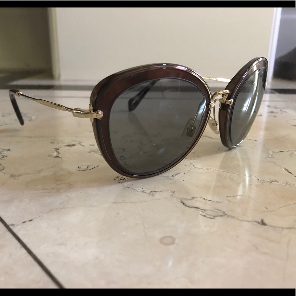 BRAND NEW Miu Miu Cat-Eye Brown Sunglasses